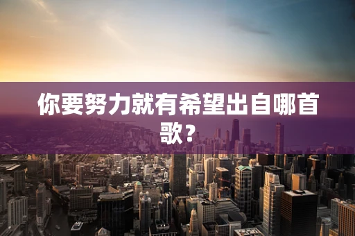你要努力就有希望出自哪首歌？
