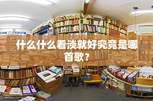 什么什么看淡就好究竟是哪首歌？