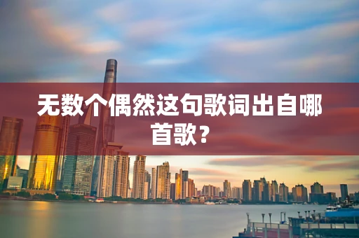 无数个偶然这句歌词出自哪首歌？