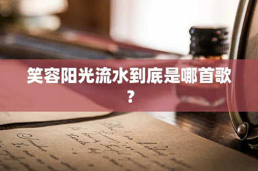 笑容阳光流水到底是哪首歌？