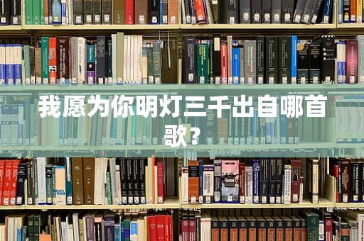 我愿为你明灯三千出自哪首歌？