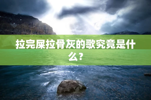 拉完屎拉骨灰的歌究竟是什么？