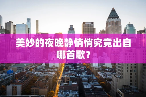 美妙的夜晚静悄悄究竟出自哪首歌？