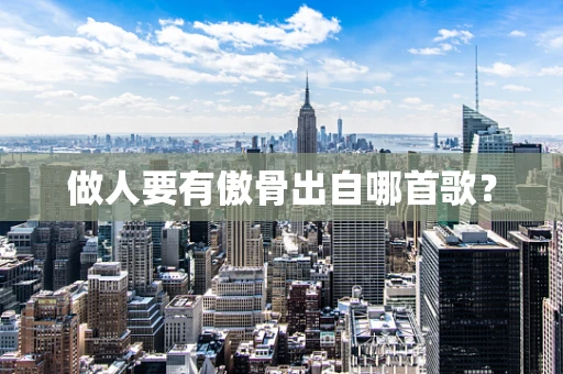 做人要有傲骨出自哪首歌？