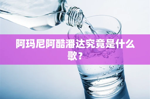 阿玛尼阿酷潘达究竟是什么歌？