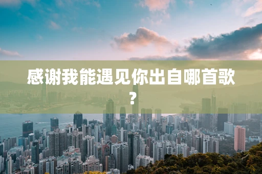 感谢我能遇见你出自哪首歌？