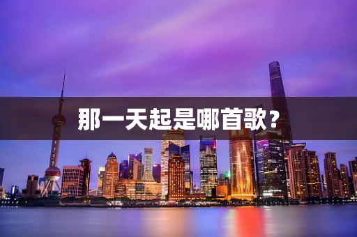 那一天起是哪首歌？