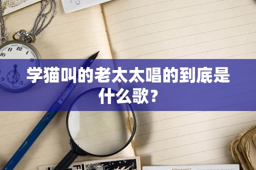 学猫叫的老太太唱的到底是什么歌？