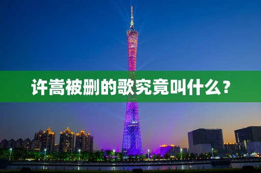 许嵩被删的歌究竟叫什么？