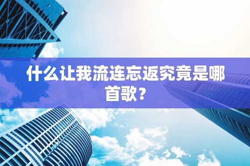 什么让我流连忘返究竟是哪首歌？