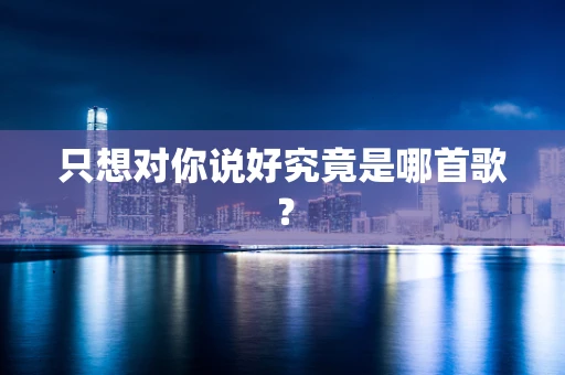 只想对你说好究竟是哪首歌？