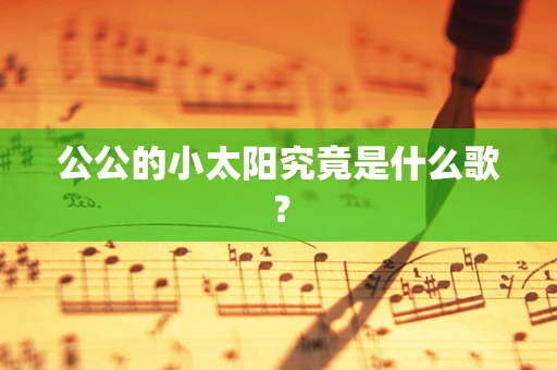 公公的小太阳究竟是什么歌？