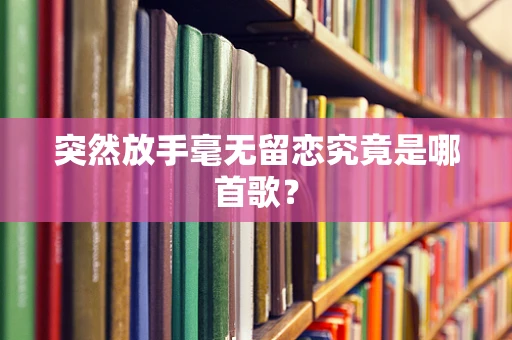 突然放手毫无留恋究竟是哪首歌？