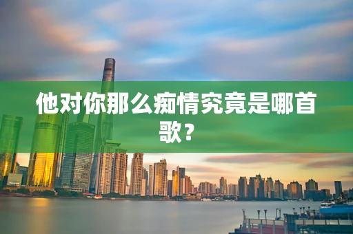 他对你那么痴情究竟是哪首歌？