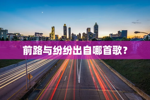 前路与纷纷出自哪首歌？