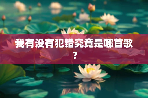 我有没有犯错究竟是哪首歌？
