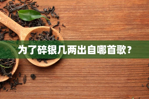 为了碎银几两出自哪首歌？