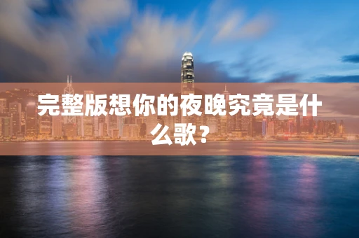 完整版想你的夜晚究竟是什么歌？