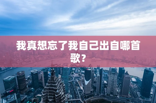 我真想忘了我自己出自哪首歌？