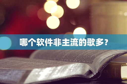 哪个软件非主流的歌多？