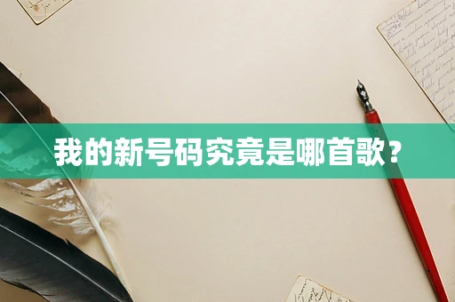 我的新号码究竟是哪首歌？