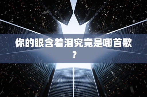 你的眼含着泪究竟是哪首歌？