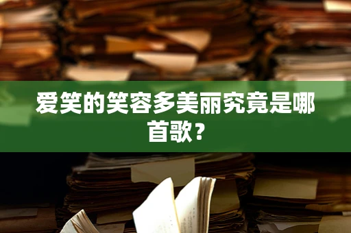 爱笑的笑容多美丽究竟是哪首歌？