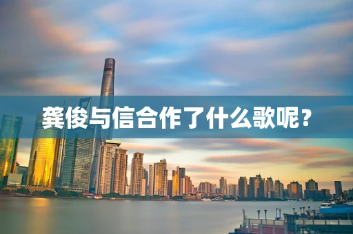 龚俊与信合作了什么歌呢？