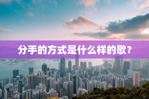 分手的方式是什么样的歌？