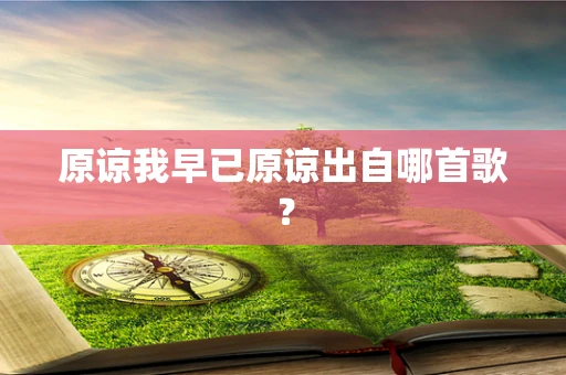 原谅我早已原谅出自哪首歌？