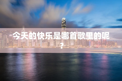 今天的快乐是哪首歌里的呢？