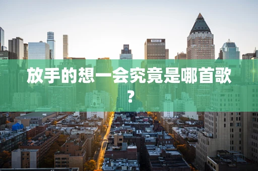 放手的想一会究竟是哪首歌？