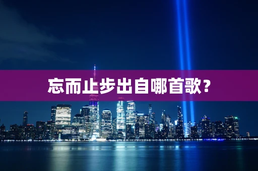 忘而止步出自哪首歌？