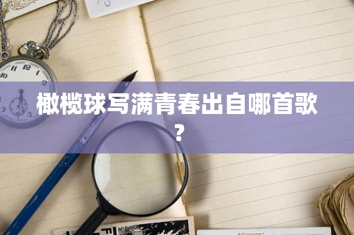 橄榄球写满青春出自哪首歌？