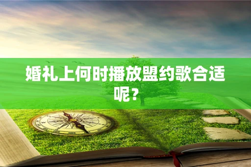 婚礼上何时播放盟约歌合适呢？