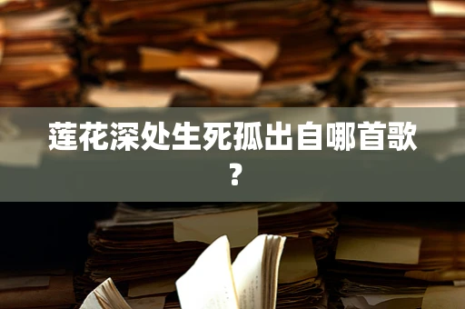 莲花深处生死孤出自哪首歌？