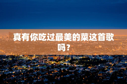 真有你吃过最美的菜这首歌吗？