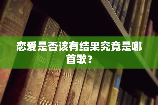 恋爱是否该有结果究竟是哪首歌？
