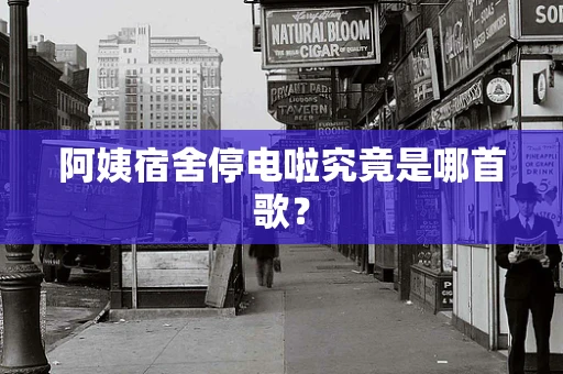阿姨宿舍停电啦究竟是哪首歌？