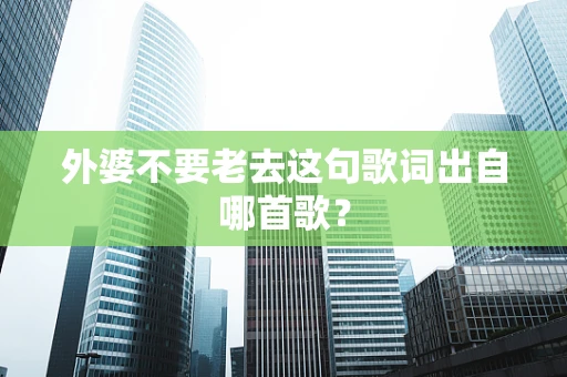 外婆不要老去这句歌词出自哪首歌？