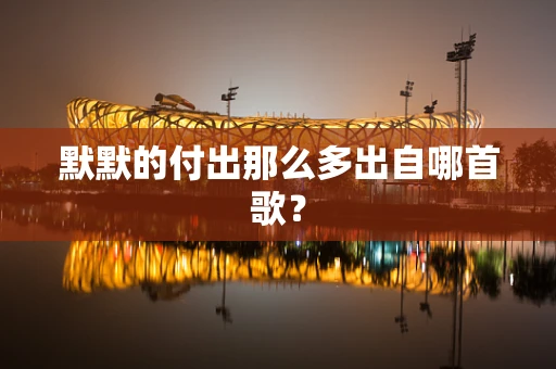 默默的付出那么多出自哪首歌？