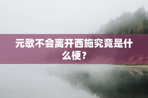 元歌不会离开西施究竟是什么梗？