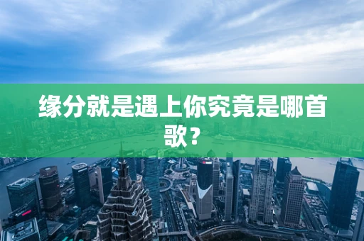 缘分就是遇上你究竟是哪首歌？