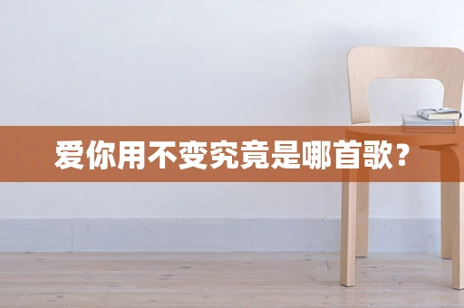 爱你用不变究竟是哪首歌？