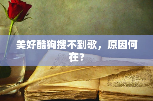 美好酷狗搜不到歌，原因何在？