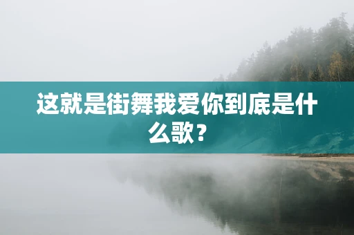 这就是街舞我爱你到底是什么歌？