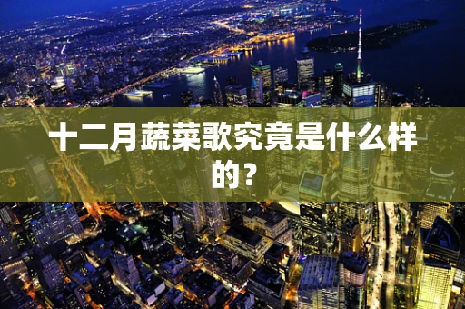 十二月蔬菜歌究竟是什么样的？