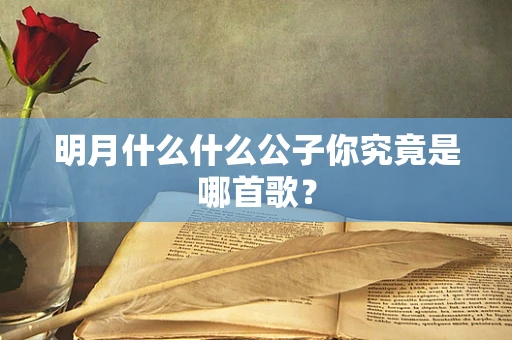明月什么什么公子你究竟是哪首歌？