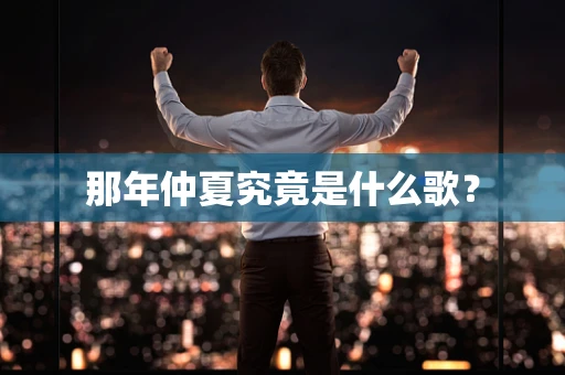 那年仲夏究竟是什么歌？