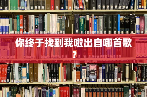 你终于找到我啦出自哪首歌？